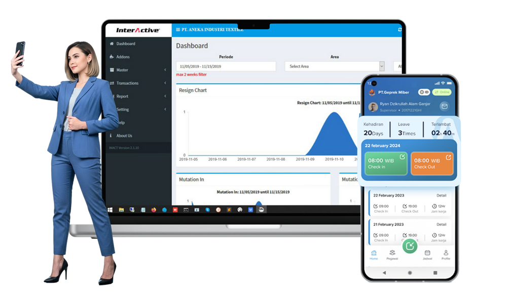 aplikasi absensi online HRIS InAct