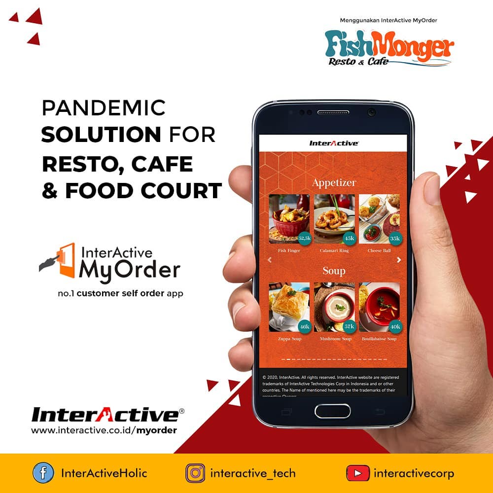 Klien InterActive, myorder,Fish Monger Resto & Cafe, InterActive MyOrder